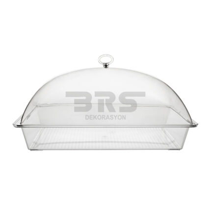 Kapaklı Şeffaf Polikarbon Derin Tepsi