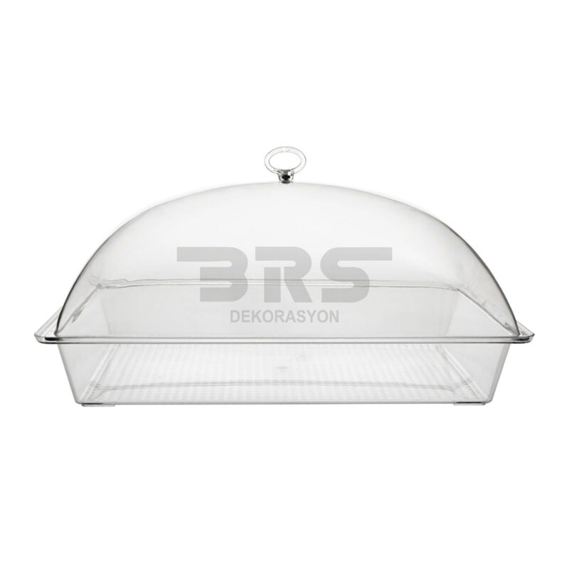 Kapaklı Şeffaf Polikarbon Derin Tepsi